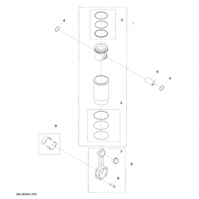 Group 48: Piston and Connecting Rod, continued  第48組：活塞和連桿，“GM93289,”“GM93285,”“GM91650,”“GM85414,”“GM85412,”“GM85410,”“GM