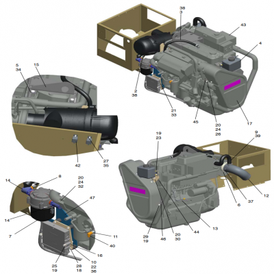 Engine, continued  發(fā)動(dòng)機(jī)，“GM91650,”“40MDDCA,”“55MDDCB ,”“65MDDCC,”“80MDDCD,”“99MDDCE,”“GM93289,”“GM88610,”